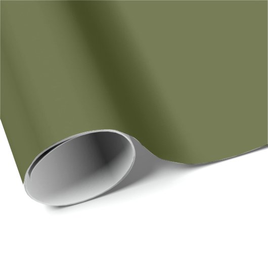 Army green (Vollfarbe) Geschenkpapier (Rolleneckpunkt)