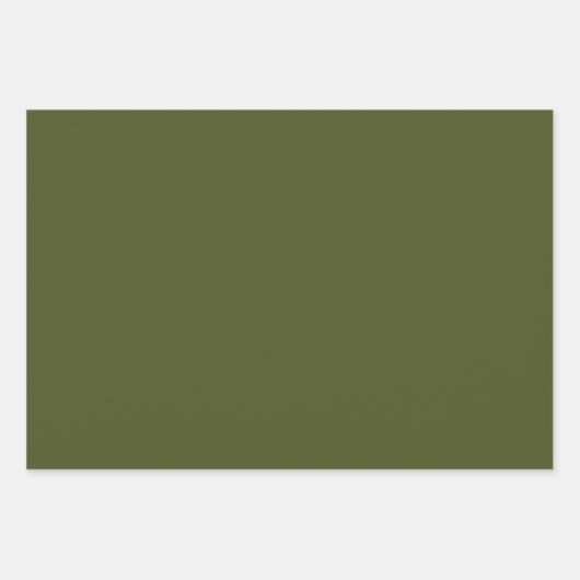 Army green (Vollfarbe) Geschenkpapier Set (Vorderseite 3)