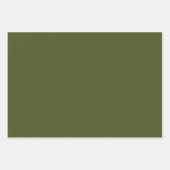 Army green (Vollfarbe) Geschenkpapier Set (Vorderseite 2)