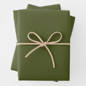 Army green (Vollfarbe) Geschenkpapier Set (Beispiel)