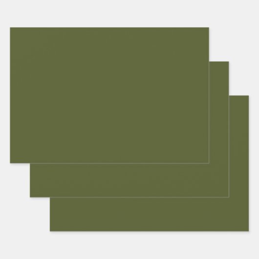 Army green (Vollfarbe) Geschenkpapier Set (Set)