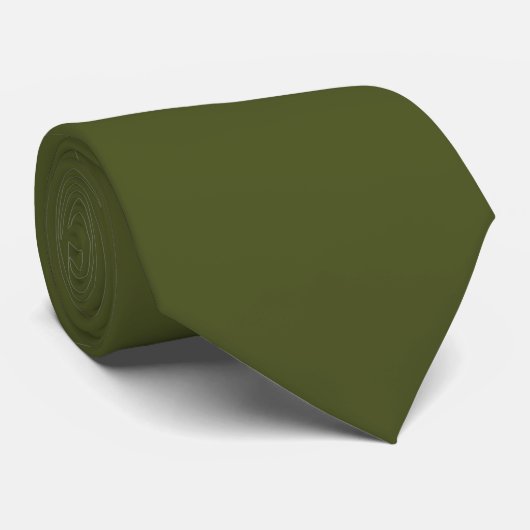 Army green (Vollfarbe) Krawatte (Gerollt)