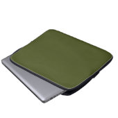 Army green (Vollfarbe) Laptopschutzhülle (Vorne Knopf)