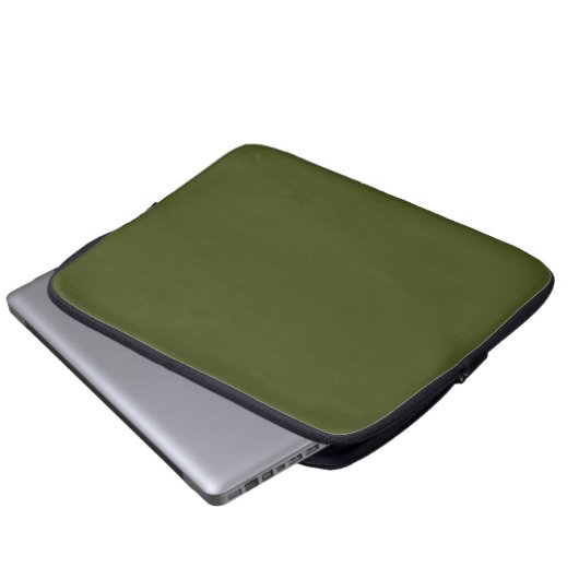 Army green (Vollfarbe) Laptopschutzhülle (Vorne Knopf)