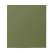 Army green (Vollfarbe) Notizblock (Vorderseite)