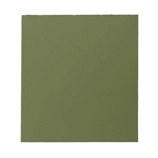 Army green (Vollfarbe) Notizblock (Vorderseite)