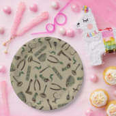 Army Green Watercolor Construction Tools Pappteller (Party)