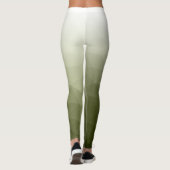 Army green White Gradient Geometry Mesh Muster Leggings (Rückseite)