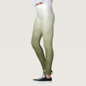 Army green White Gradient Geometry Mesh Muster Leggings (Links)