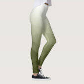 Army green White Gradient Geometry Mesh Muster Leggings (Rechts)
