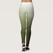 Army green White Gradient Geometry Mesh Muster Leggings (Rückseite)