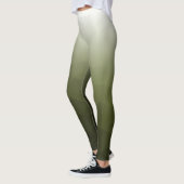Army green White Gradient Geometry Mesh Muster Leggings (Links)