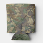 Army Green Woodgrain und Camouflage Print Dosenkühler (Rückseite)