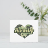 Army Heart Postkarte (Stehend Vorderseite)