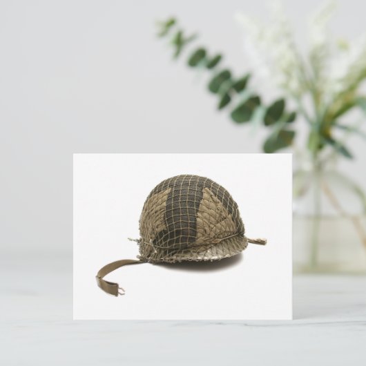 Army Helmet Postkarte (Stehend Vorderseite)