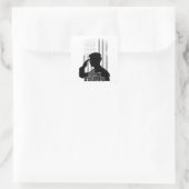 Army Husband Quadratischer Aufkleber (Tasche)