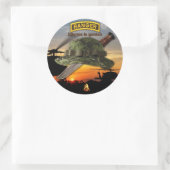 Army Im Flugzeug Ranger LRRP Recon LRPS Runder Aufkleber (Tasche)