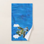 Army Jet "Kunst von Kindern" Badhandtuch Set (Handtuch)