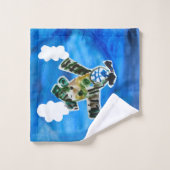 Army Jet "Kunst von Kindern" Badhandtuch Set (Waschlappen)