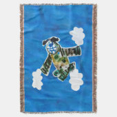 Army Jet "Kunst von Kindern" Decke (Vorderseite Vertikal)