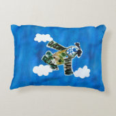 Army Jet "Kunst von Kindern" Dekokissen (Rückseite)