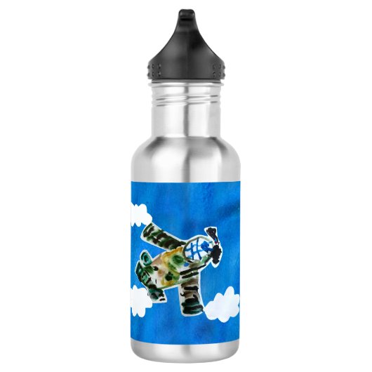 Army Jet "Kunst von Kindern" Edelstahlflasche (Rechts)