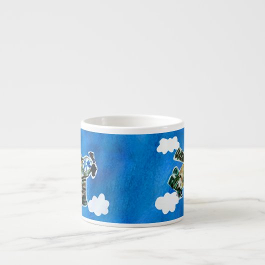 Army Jet "Kunst von Kindern" Espressotasse (Vorderseite)