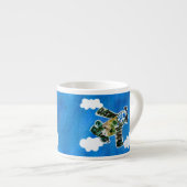 Army Jet "Kunst von Kindern" Espressotasse (Vorderseite Rechts)