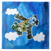 Army Jet "Kunst von Kindern" Fliese (Vorderseite)