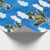 Army Jet "Kunst von Kindern" Geschenkpapier (Ecke)