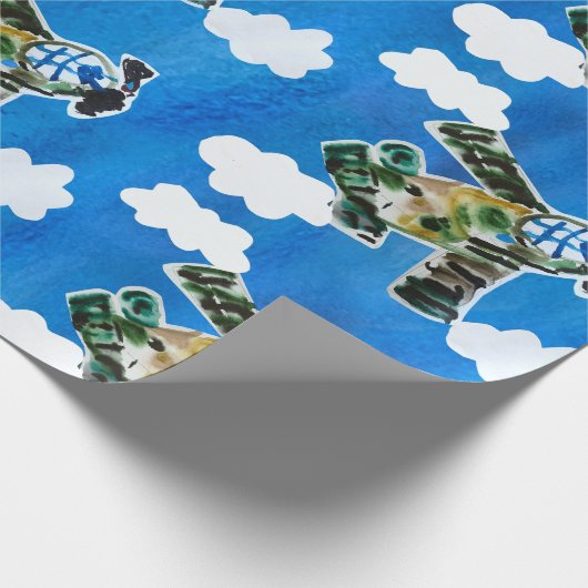 Army Jet "Kunst von Kindern" Geschenkpapier (Ecke)