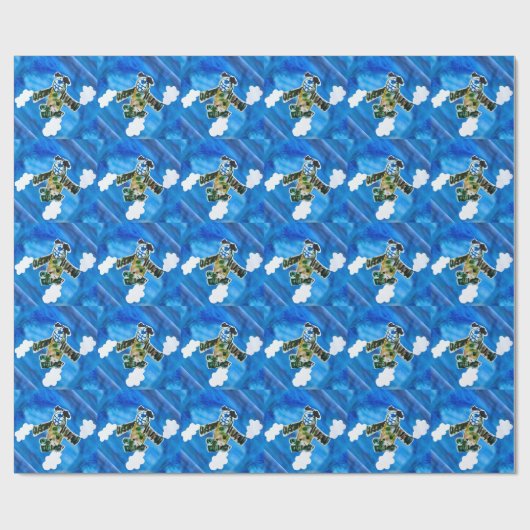 Army Jet "Kunst von Kindern" Geschenkpapier (Flach)