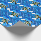 Army Jet "Kunst von Kindern" Geschenkpapier (Ecke)