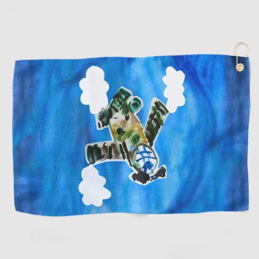 Army Jet "Kunst von Kindern" Golfhandtuch (Horizontal)