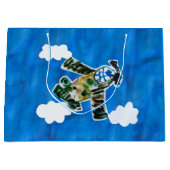 Army Jet "Kunst von Kindern" Große Geschenktüte (Vorderseite)