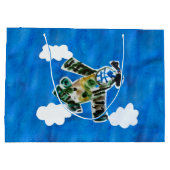 Army Jet "Kunst von Kindern" Große Geschenktüte (Rückseite)