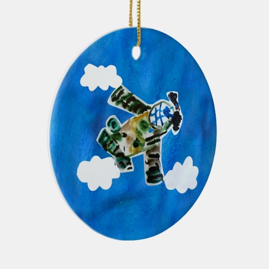 Army Jet "Kunst von Kindern" Keramik Ornament (Rechts)