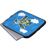 Army Jet "Kunst von Kindern" Laptopschutzhülle (Vorne Knopf)