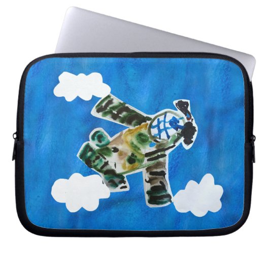 Army Jet "Kunst von Kindern" Laptopschutzhülle (Vorderseite)
