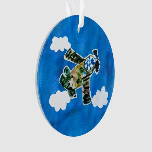 Army Jet "Kunst von Kindern" Ornament (Vorderseite)