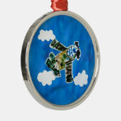 Army Jet "Kunst von Kindern" Ornament Aus Metall (Rechts)