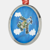 Army Jet "Kunst von Kindern" Ornament Aus Metall (Links)
