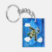 Army Jet "Kunst von Kindern" Schlüsselanhänger (Vorderseite links)