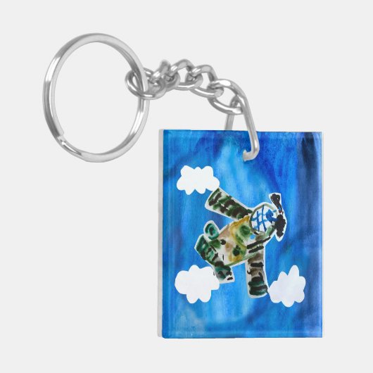 Army Jet "Kunst von Kindern" Schlüsselanhänger (Vorderseite links)