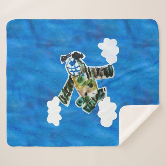 Army Jet "Kunst von Kindern" Sherpadecke (Vorderseite (Horizontal))