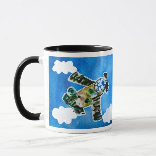 Army Jet "Kunst von Kindern" Tasse (Links)
