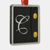 ARMY Klasse A Uniform Dre Monogram Initial Ornamen Silbernes Ornament (Rechts)