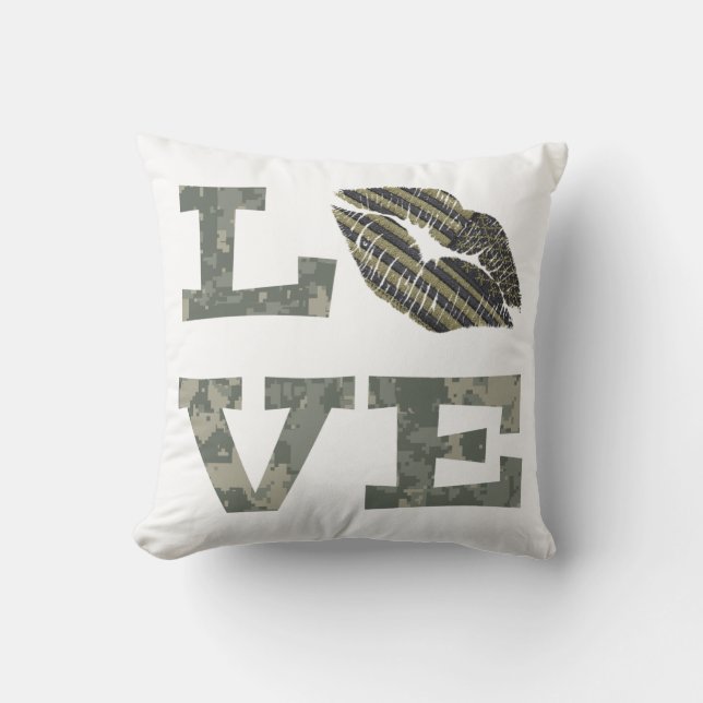 Army Liebe Throw Kissen (Vorderseite)