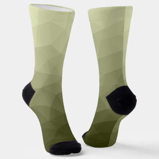 Army light green geometric mesh pattern Monogram Socken (Gewinkelt)