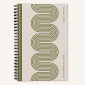 Army Lombard Wavy Lines Modern Custom Notebook Notizblock (Vorderseite)